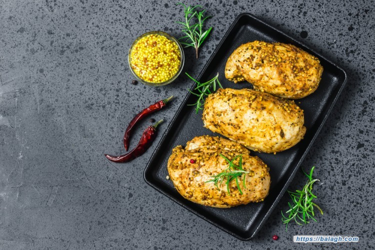 دجاج مشوي بالخردل للرجيم