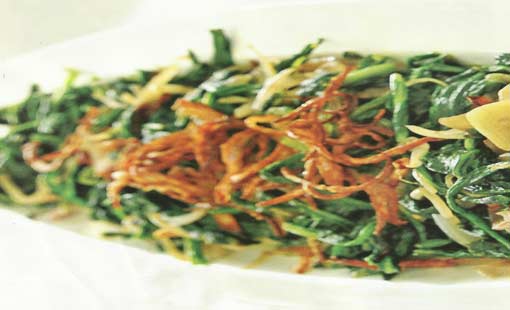 هندباء مع بصل وثوم