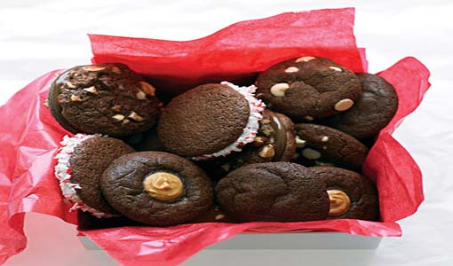 بسكويت جوز الهند بالشوكولاتة