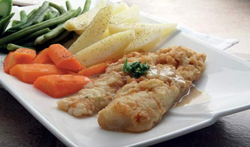 تاكو السمك مع اللوبياء