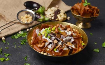 فتة الباذنجان والبطاطس