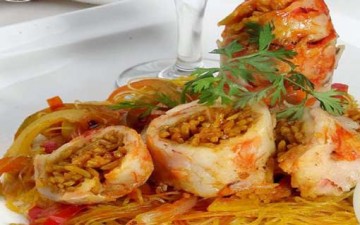 كبسة الروبيان مع الشعيرية